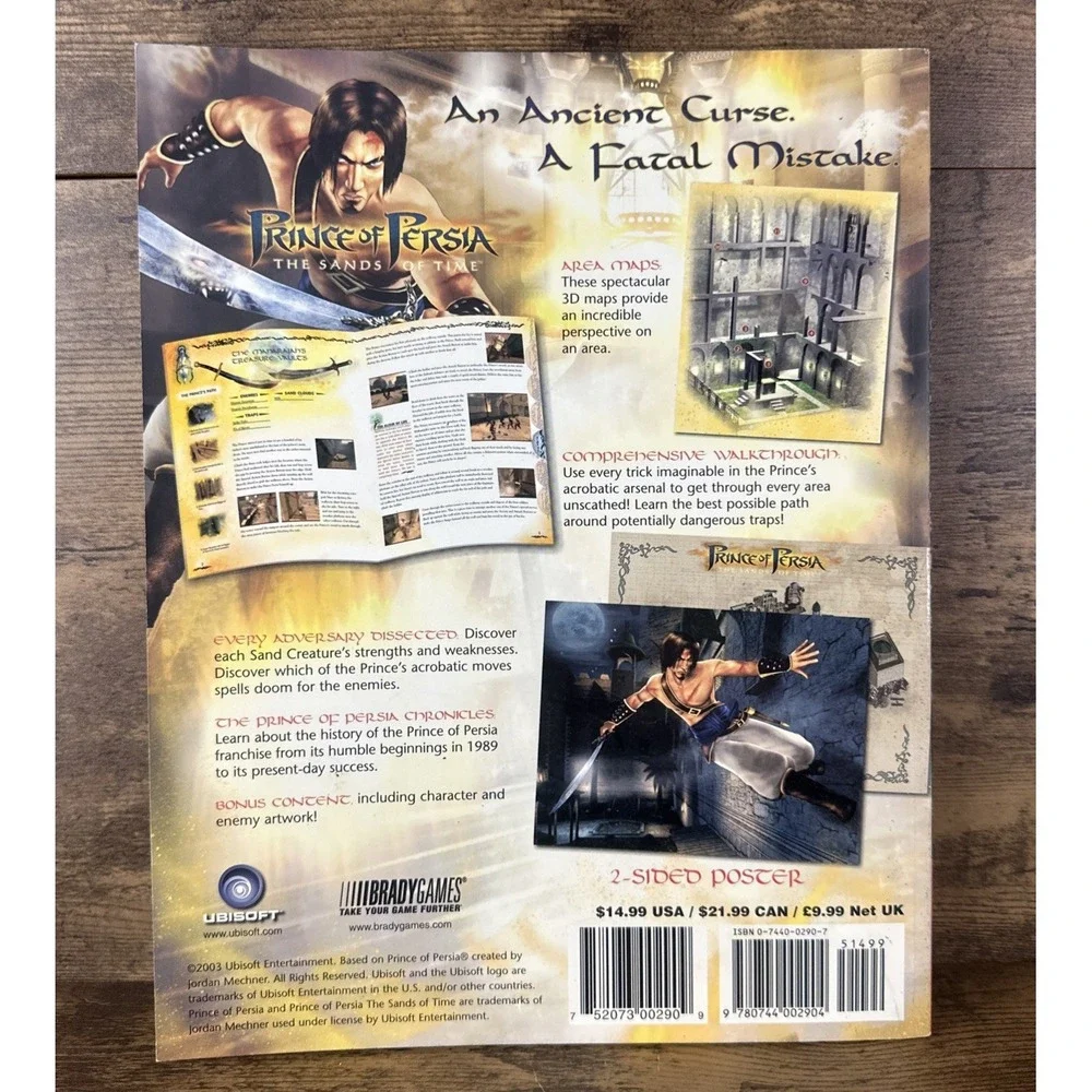 Prince of Persia: The Sands of Time Official Strategy Guide Brady Safe Shipping